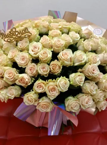 Букет из 101 розы &laquo;Наслаждение&raquo; от интернет-магазина цветов в 