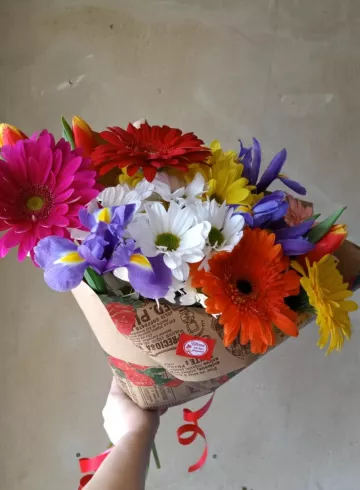 Сборный букет &laquo;Из гербер&raquo; от интернет-магазина цветов в 