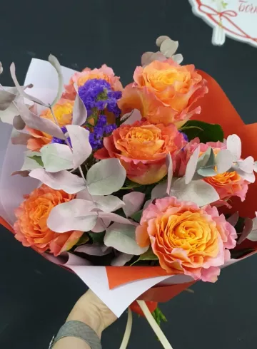 Сборный букет &laquo;Оранжевое настроение&raquo; от интернет-магазина цветов в 