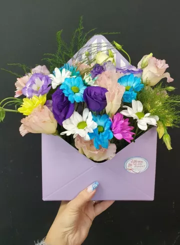 Конвертик цветочков от интернет-магазина цветов в 